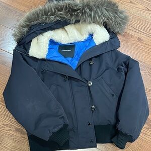 Peak Performance Navy Ski Jacket with Fur Hood